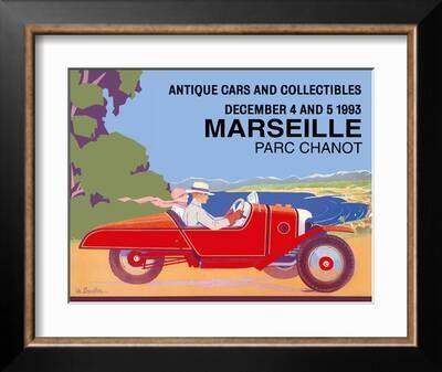 Marseille, France - Antique Cars and Collectibles - Le Parc Chanot Center -  Cyclecar Morgan' Giclee Print - Léo Bouillon | Art.com