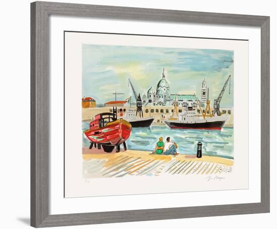 Marseille : La Major et la Joliette-Yves Brayer-Framed Limited Edition