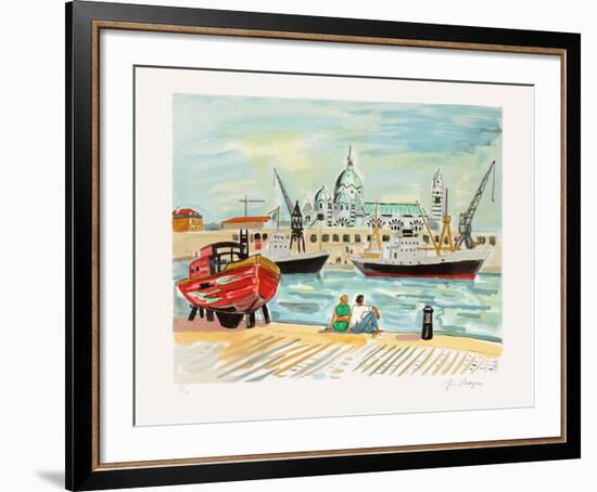 Marseille : La Major et la Joliette-Yves Brayer-Framed Limited Edition