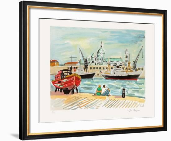 Marseille : La Major et la Joliette-Yves Brayer-Framed Limited Edition