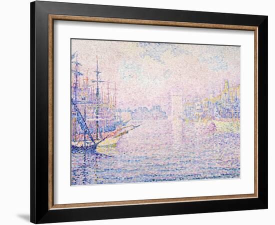 Marseille Port, Morning Mist, 1906-Paul Signac-Framed Giclee Print