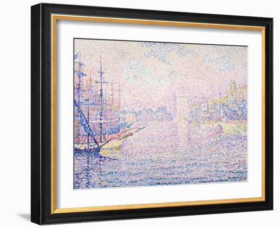 Marseille Port, Morning Mist, 1906-Paul Signac-Framed Giclee Print