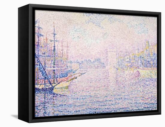Marseille Port, Morning Mist (Le port de Marseille, Brume Matinale). 1906-Paul Signac-Framed Premier Image Canvas
