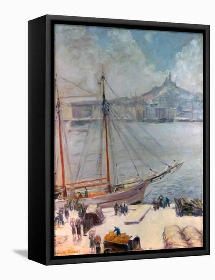 Marseille Quay, 1929-Emile Bernard-Framed Premier Image Canvas