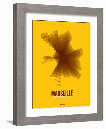 Marseille Radiant Map 3-NaxArt-Framed Art Print