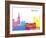 Marseille Skyline Pop-paulrommer-Framed Art Print