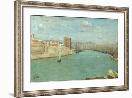 Marseille: the Old Port, 1843-Jean-Baptiste-Camille Corot-Framed Giclee Print