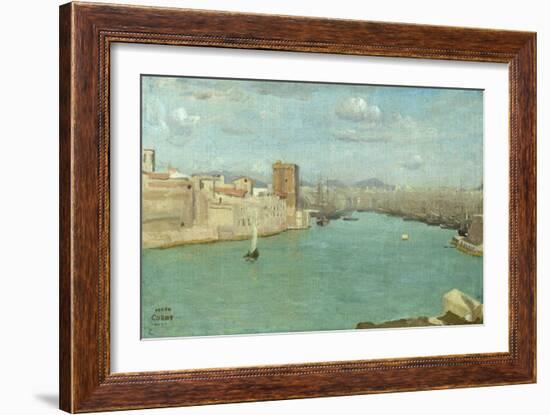 Marseille: the Old Port, 1843-Jean-Baptiste-Camille Corot-Framed Giclee Print