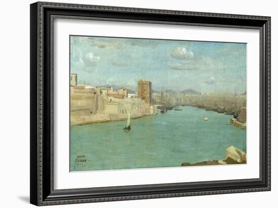 Marseille: the Old Port, 1843-Jean-Baptiste-Camille Corot-Framed Giclee Print