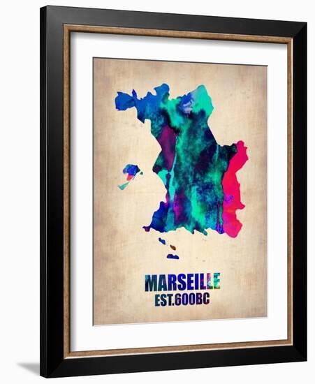 Marseille Watercolor Poster-NaxArt-Framed Art Print