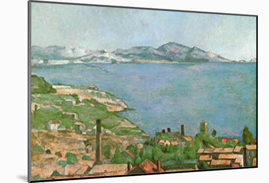 Marseilles Bay-Paul Cézanne-Mounted Art Print