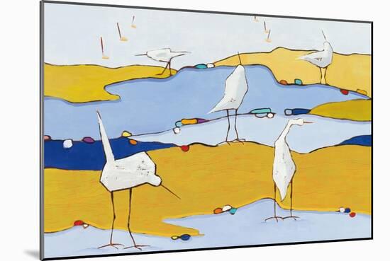 Marsh Egrets VI-Phyllis Adams-Mounted Art Print