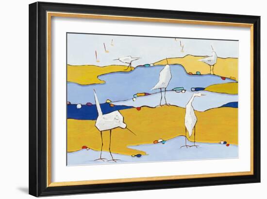 Marsh Egrets VI-Phyllis Adams-Framed Art Print