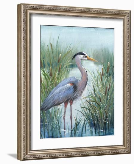 Marsh Heron I-Tim O'toole-Framed Art Print