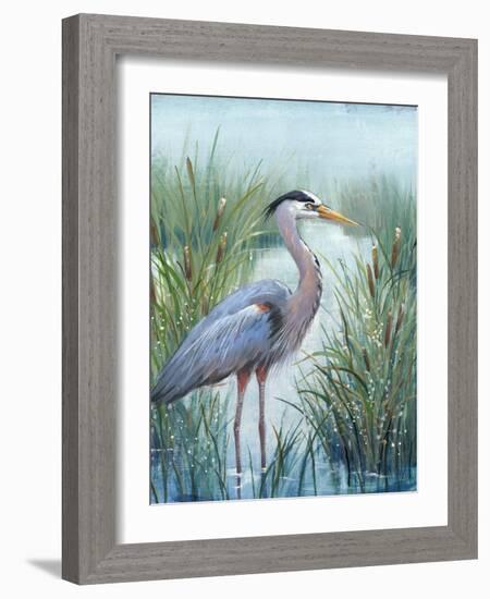 Marsh Heron I-Tim O'toole-Framed Art Print