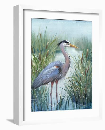 Marsh Heron I-Tim O'toole-Framed Art Print