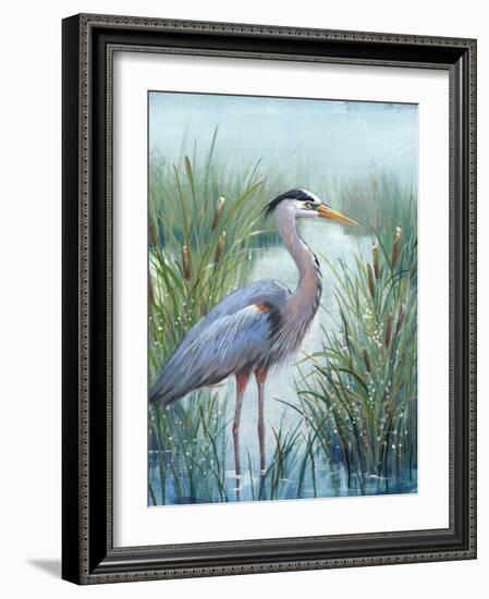 Marsh Heron I-Tim O'toole-Framed Art Print