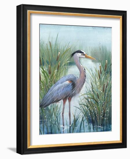 Marsh Heron I-Tim O'toole-Framed Art Print