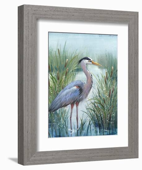 Marsh Heron I-Tim O'toole-Framed Premium Giclee Print