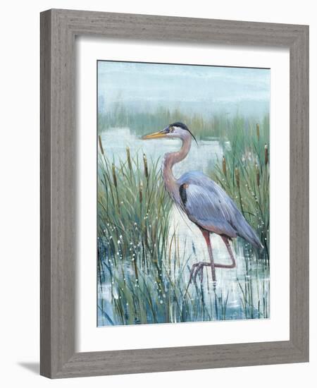 Marsh Heron II-Tim O'toole-Framed Premium Giclee Print