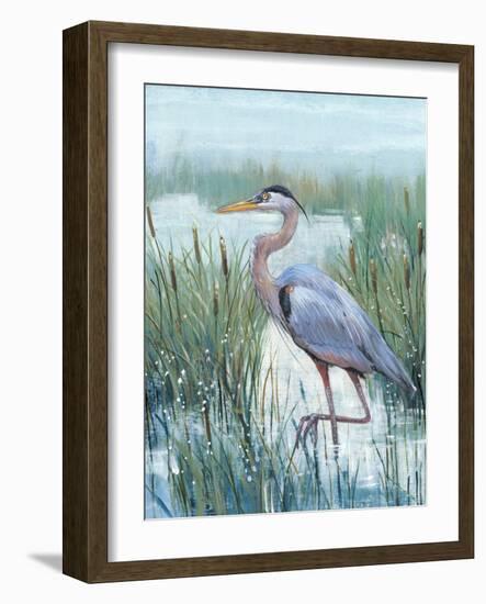 Marsh Heron II-Tim O'toole-Framed Premium Giclee Print