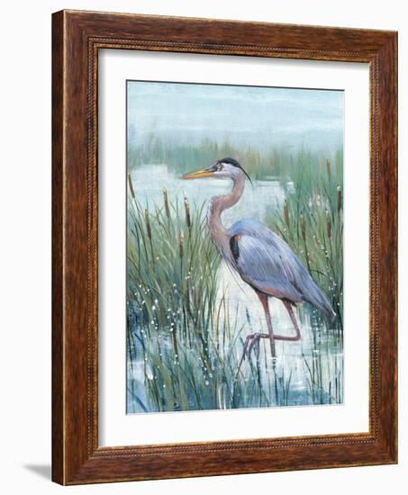 Marsh Heron II-Tim O'toole-Framed Premium Giclee Print