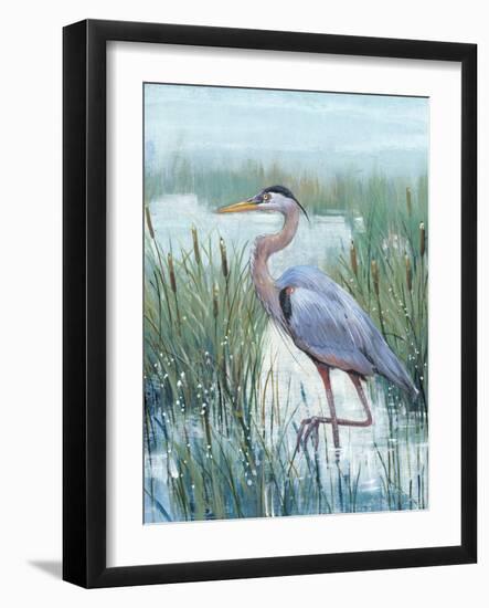 Marsh Heron II-Tim O'toole-Framed Premium Giclee Print