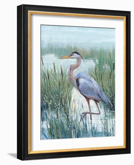 Marsh Heron II-Tim O'toole-Framed Premium Giclee Print