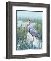 Marsh Heron II-Tim O'toole-Framed Art Print