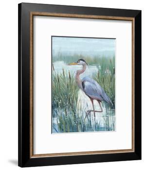 Marsh Heron II-Tim O'toole-Framed Art Print