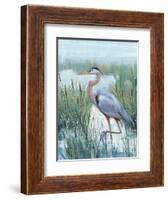 Marsh Heron II-Tim O'toole-Framed Art Print