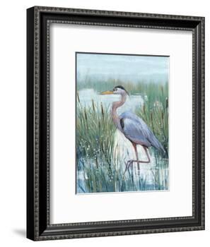Marsh Heron II-Tim O'toole-Framed Art Print