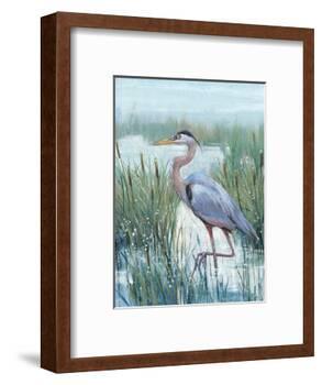 Marsh Heron II-Tim O'toole-Framed Art Print