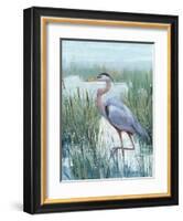 Marsh Heron II-Tim O'toole-Framed Art Print