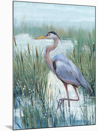 Marsh Heron II-Tim O'toole-Mounted Art Print