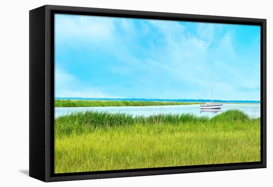 Marsh Mooring-James McLoughlin-Framed Premier Image Canvas