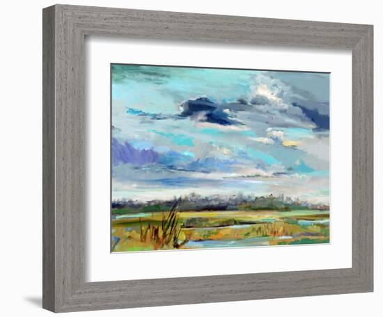 Marsh Skies-Carol Hallock-Framed Art Print