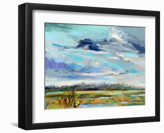 Marsh Skies-Carol Hallock-Framed Art Print