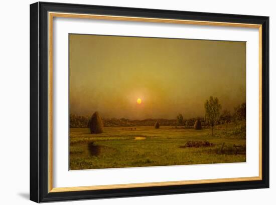 Marsh Sunset, Newburyport, Massachusetts, C. 1876-1882 (Oil on Canvas)-Martin Johnson Heade-Framed Giclee Print