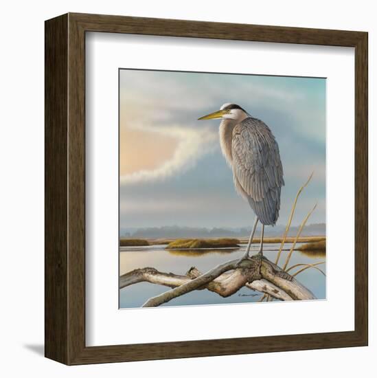 Marsh Watch - Great Blue Heron-Richard Clifton-Framed Art Print