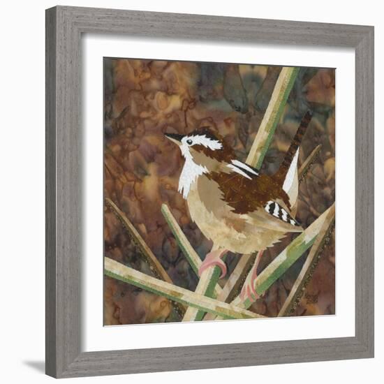 Marsh Wren-Kestrel Michaud-Framed Giclee Print