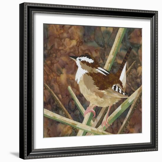 Marsh Wren-Kestrel Michaud-Framed Giclee Print