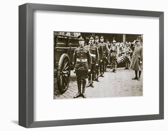 Marshal Foch, French general, saluting the British Unknown Soldier, c1918c1920(?)-Unknown-Framed Photographic Print