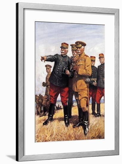 Marshal Joffre and His Chiefs of Staff-null-Framed Giclee Print