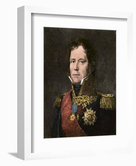 Marshal Michel Ney, Commander of Napoleon's Old Guard at Waterloo-null-Framed Giclee Print