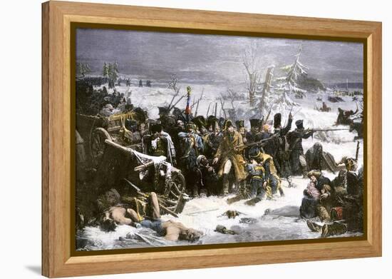 Marshal Ney Bringing the French Rear-Guard Out of Russia with Heavy Losses, c.1812-null-Framed Premier Image Canvas