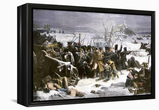 Marshal Ney Bringing the French Rear-Guard Out of Russia with Heavy Losses, c.1812-null-Framed Premier Image Canvas