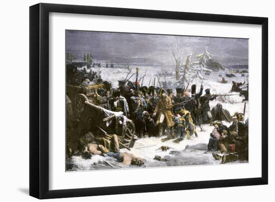 Marshal Ney Bringing the French Rear-Guard Out of Russia with Heavy Losses, c.1812-null-Framed Giclee Print