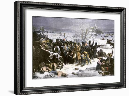 Marshal Ney Bringing the French Rear-Guard Out of Russia with Heavy Losses, c.1812-null-Framed Giclee Print