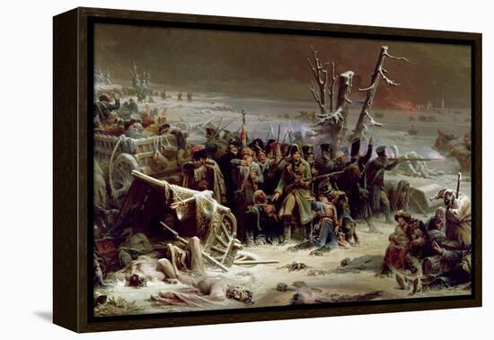 Marshal Ney Supporting the Rear Guard During the Retreat from Moscow, 1856-Adolphe Yvon-Framed Premier Image Canvas
